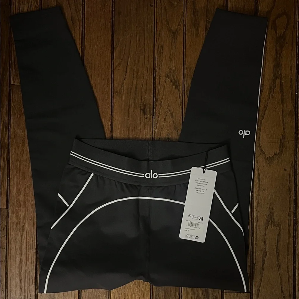 ALO Yoga Airbrush 7/8 Heart Throb Legging in Anthracite Grey Size Medium NWT - Picture 5 of 5